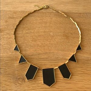 House of Harlow Station Necklace, Black Leather